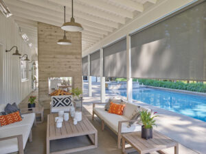 A beautiful patio with retractable screens